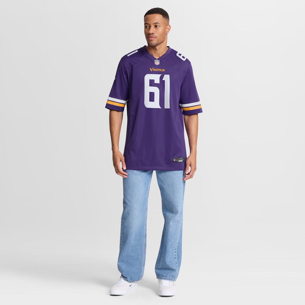 Minnesota Vikings Merch - Men's Jalen Redmond Purple Game Jersey