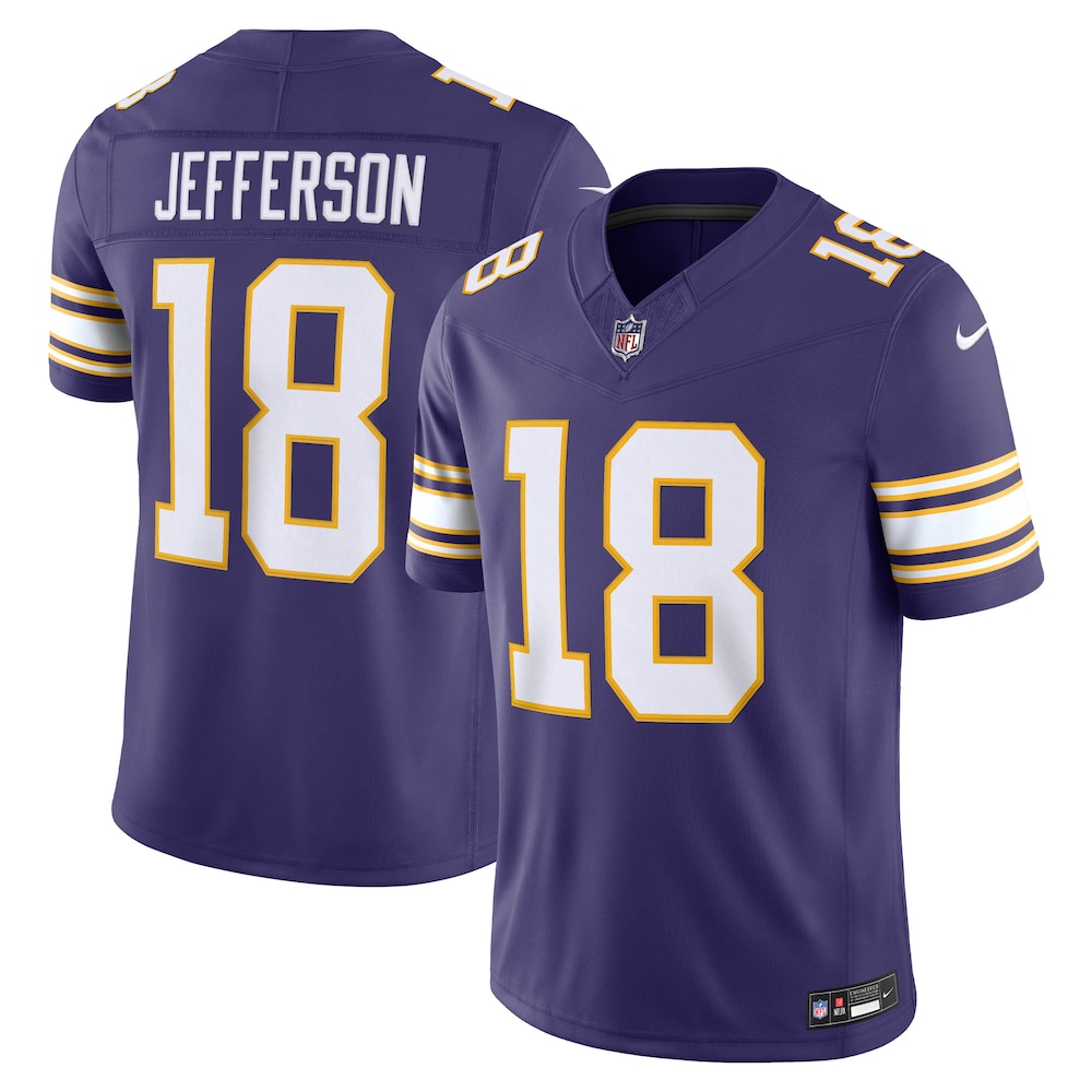 Minnesota Vikings Merch - Men's Justin Jefferson Purple Alternate Classic Vapor F.U.S.E. Stitched Limited Jersey 1 - Unicasport Minnesota Vikings Merch - Men's Justin Jefferson Purple Alternate Classic Vapor F.U.S.E. Stitched Limited Jersey