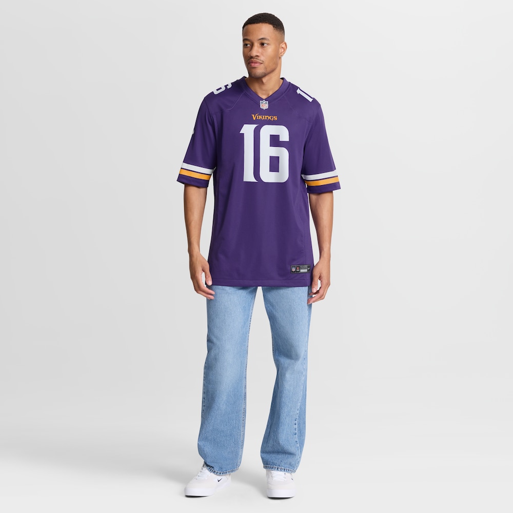 Minnesota Vikings Merch - Men's Jaren Hall Purple Game Jersey 1 - Unicasport Minnesota Vikings Merch - Men's Jaren Hall Purple Game Jersey