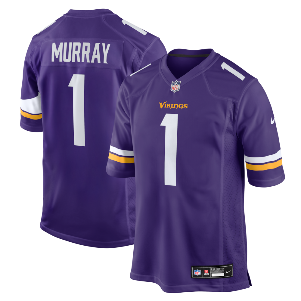 Minnesota Vikings Merch - Men's Kyler Murray Purple Game Jersey 1 - Unicasport Minnesota Vikings Merch - Men's Kyler Murray Purple Game Jersey
