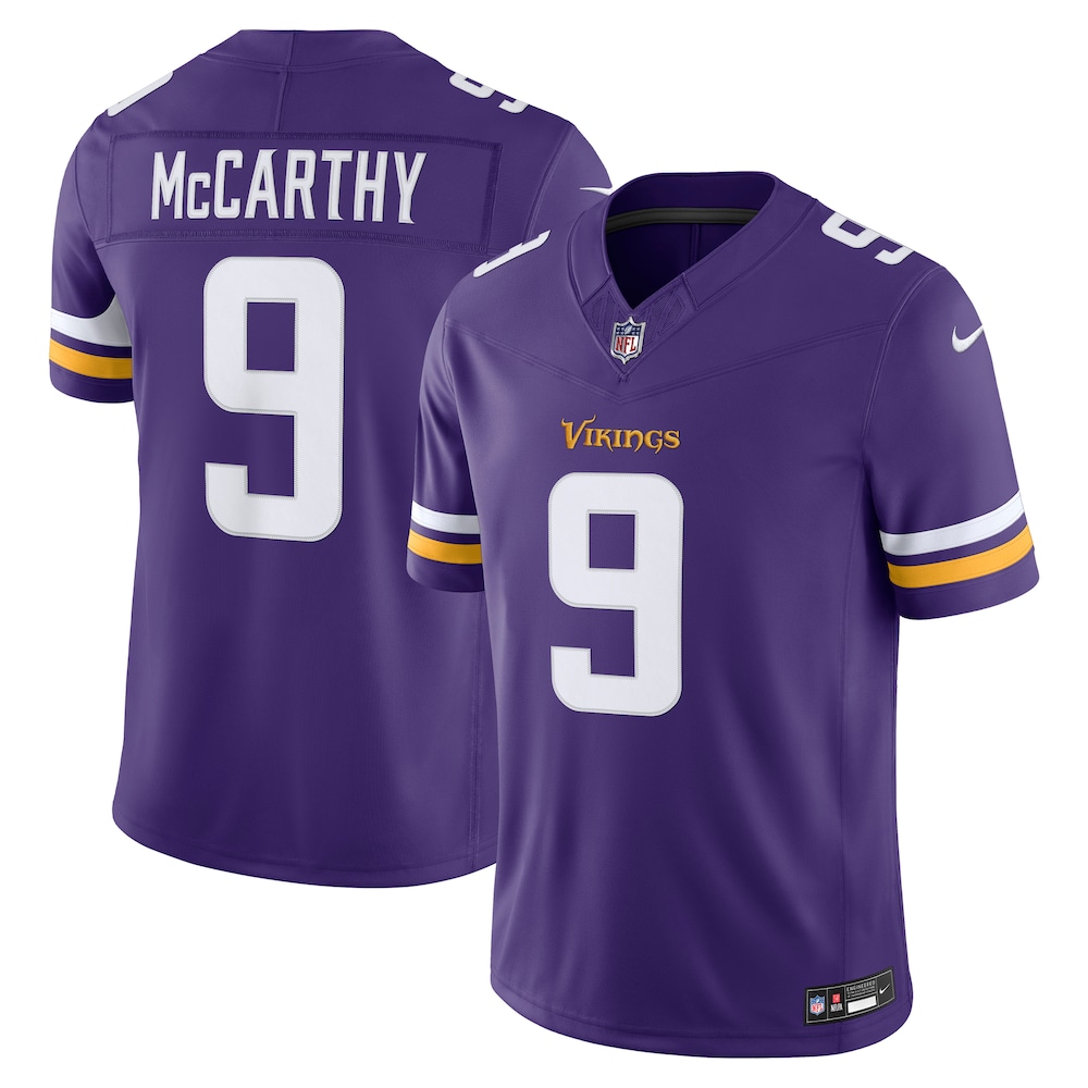 Minnesota Vikings Merch - Men's J.J. McCarthy Purple Team Vapor F.U.S.E. Stitched Limited Jersey 1 - Unicasport Minnesota Vikings Merch - Men's J.J. McCarthy Purple Team Vapor F.U.S.E. Stitched Limited Jersey