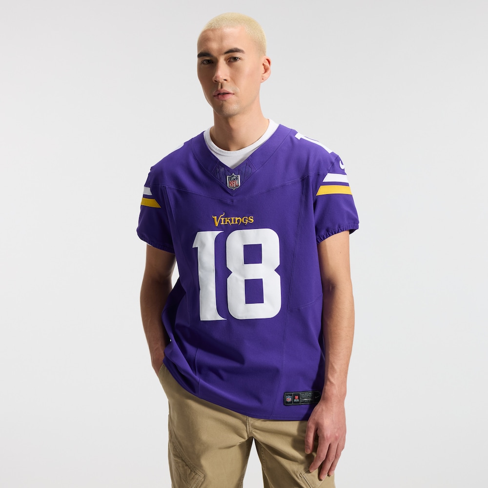 Minnesota Vikings Merch - Men's Justin Jefferson Purple Team Vapor F.U.S.E. Elite Jersey 1 - Unicasport Minnesota Vikings Merch - Men's Justin Jefferson Purple Team Vapor F.U.S.E. Elite Jersey