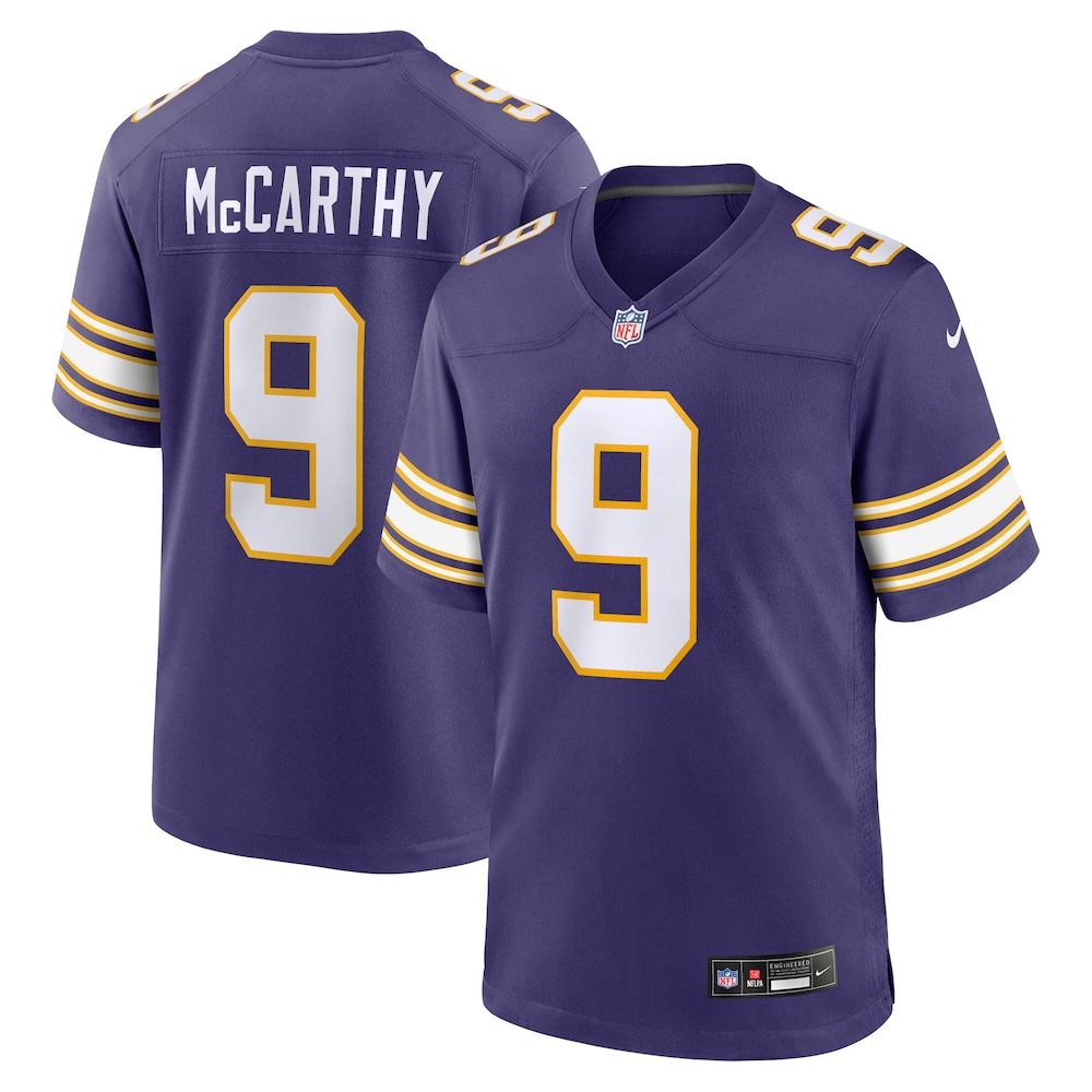 Minnesota Vikings Merch - Men's J.J. McCarthy Purple 2nd Alternate Player Game Jersey 1 - Unicasport Minnesota Vikings Merch - Men's J.J. McCarthy Purple 2nd Alternate Player Game Jersey
