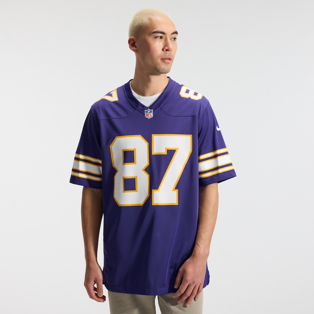 Minnesota Vikings Merch - Men's T.J. Hockenson Purple Classic Player Game Jersey For Adults 1 - Unicasport Minnesota Vikings Merch - Men's T.J. Hockenson Purple Classic Player Game Jersey For Adults