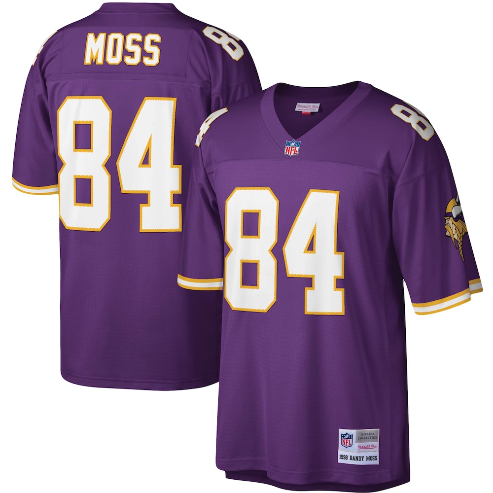 Minnesota Vikings Merch - Men's Randy Moss Purple Legacy Replica Jersey - Good Gifts For Football Fans 1 - Unicasport Minnesota Vikings Merch - Men's Randy Moss Purple Legacy Replica Jersey - Good Gifts For Football Fans