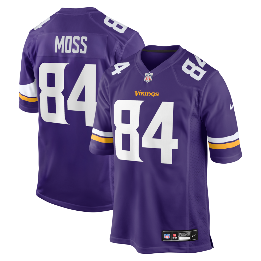 Minnesota Vikings Merch - Men's Randy Moss Purple Game Retired Player Jersey 1 - Unicasport Minnesota Vikings Merch - Men's Randy Moss Purple Game Retired Player Jersey
