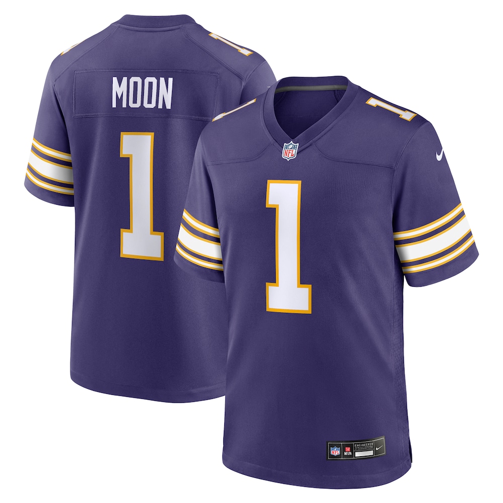 Minnesota Vikings Merch - Men's Warren Moon Purple Retired Player Alternate Game Jersey 1 - Unicasport Minnesota Vikings Merch - Men's Warren Moon Purple Retired Player Alternate Game Jersey