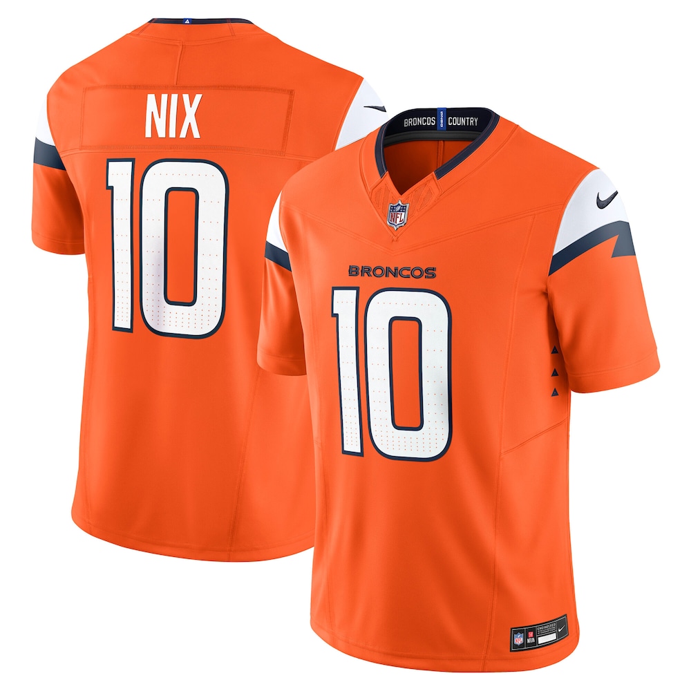 Denver Broncos Merch - Men's Bo Nix Vapor F.U.S.E. Limited Jersey, Orange 1 - Unicasport Denver Broncos Merch - Men's Bo Nix Vapor F.U.S.E. Limited Jersey, Orange