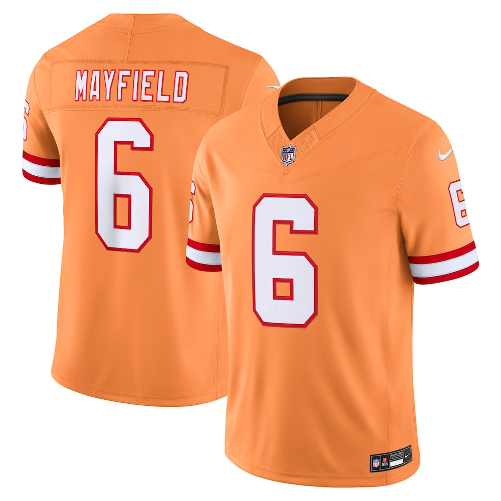 Tampa Bay Buccaneers Merch - Men's Baker Mayfield Creamsicle Alternate Vapor F.U.S.E. Stitched Limited Jersey 1 - Unicasport Tampa Bay Buccaneers Merch - Men's Baker Mayfield Creamsicle Alternate Vapor F.U.S.E. Stitched Limited Jersey