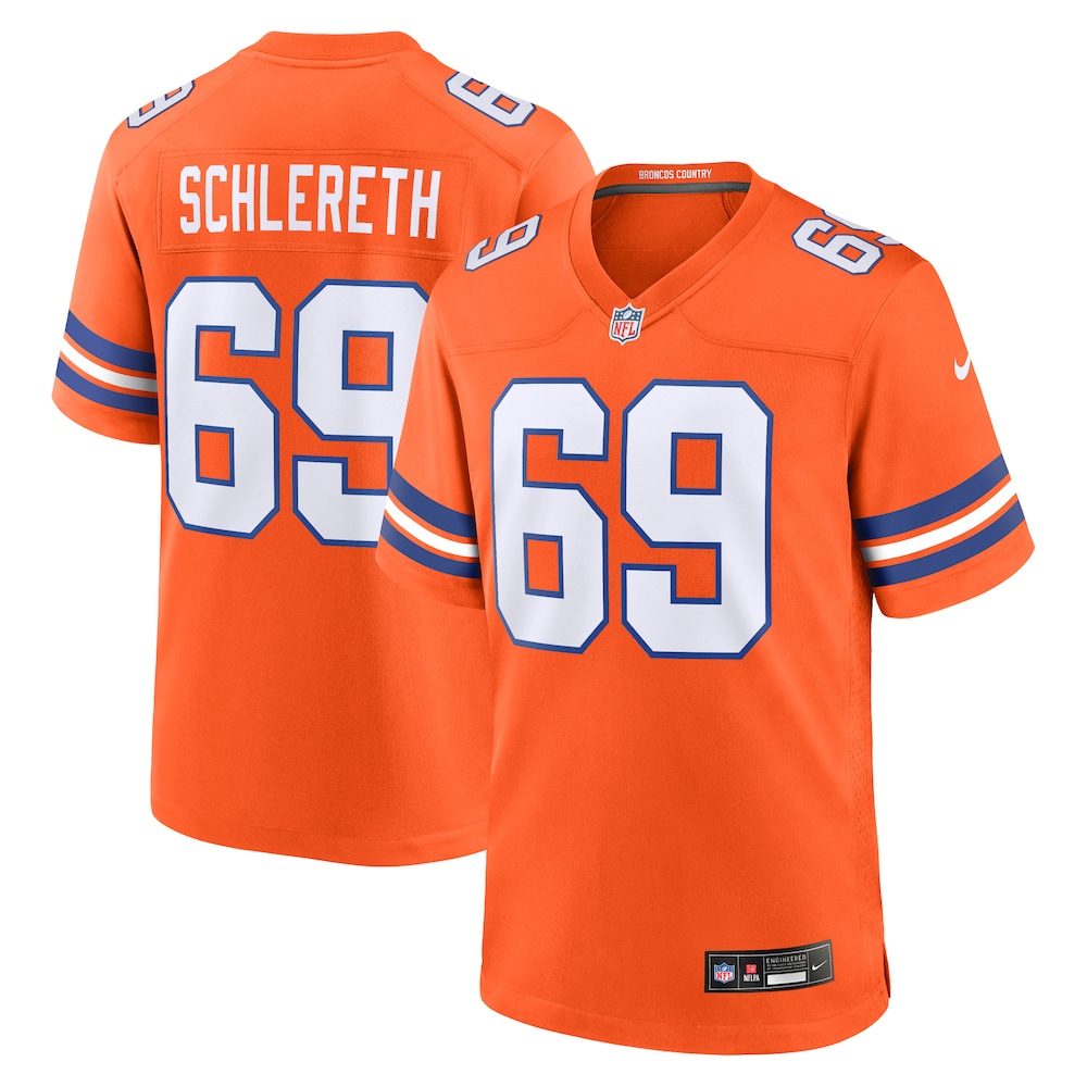 Denver Broncos Merch - Men's Mark Schlereth Retired Player Alternate Game Jersey, Orange - Birthday Present For Football Fan 1 - Unicasport Denver Broncos Merch - Men's Mark Schlereth Retired Player Alternate Game Jersey, Orange - Birthday Present For Football Fan