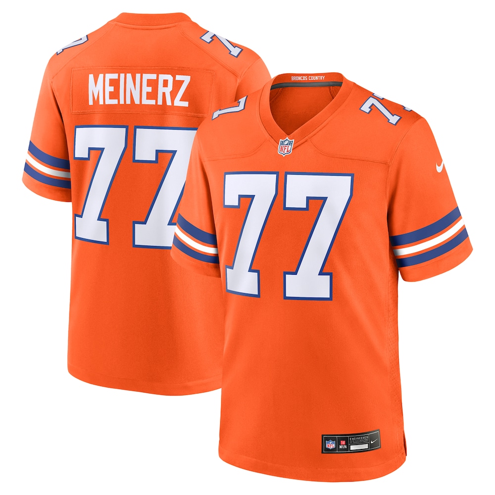 Denver Broncos Merch - Men's Quinn Meinerz Alternate Game Jersey, Orange - Presents For Football Fans 1 - Unicasport Denver Broncos Merch - Men's Quinn Meinerz Alternate Game Jersey, Orange - Presents For Football Fans