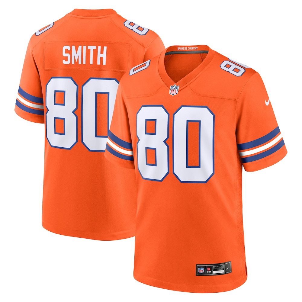Denver Broncos Merch - Men's Rod Smith Retired Player Alternate Game Jersey, Orange 1 - Unicasport Denver Broncos Merch - Men's Rod Smith Retired Player Alternate Game Jersey, Orange