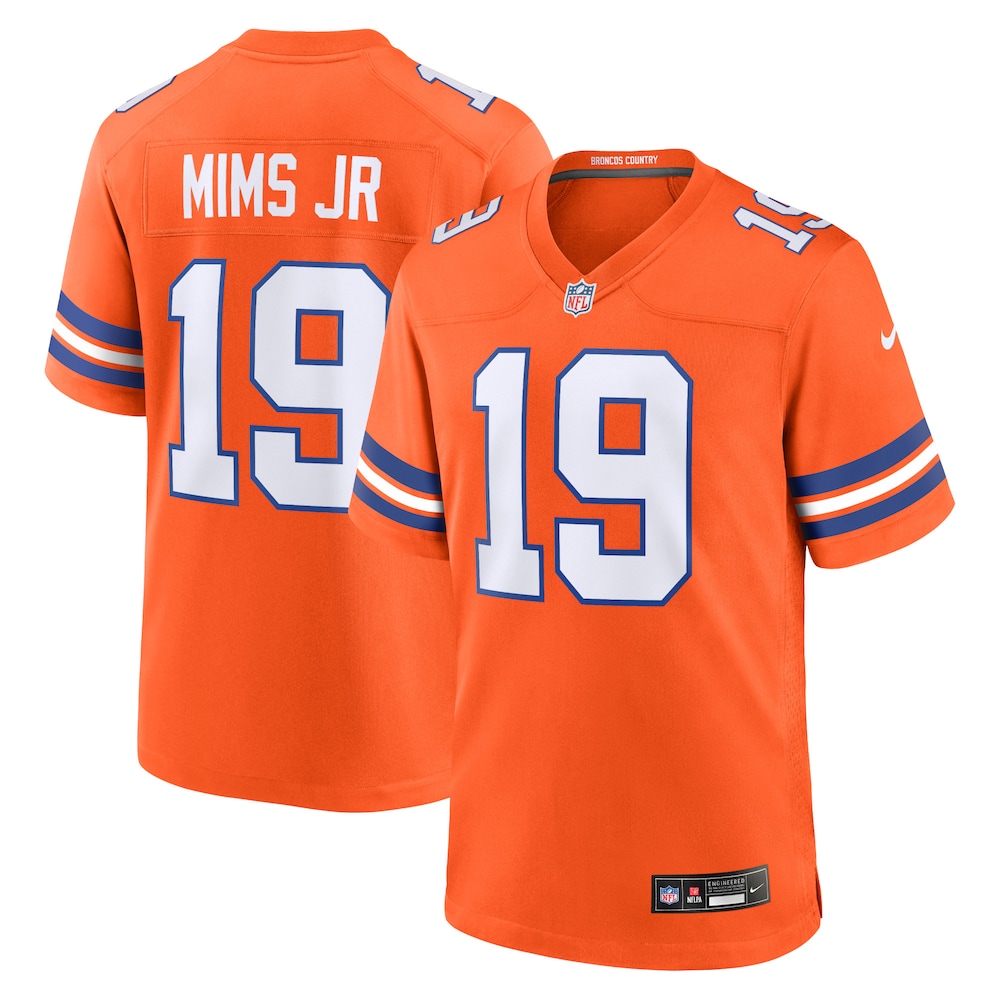 Denver Broncos Merch - Men's Marvin Mims Jr Mile High Collection 1977 Throwback Player Game Jersey, Orange 1 - Unicasport Denver Broncos Merch - Men's Marvin Mims Jr Mile High Collection 1977 Throwback Player Game Jersey, Orange
