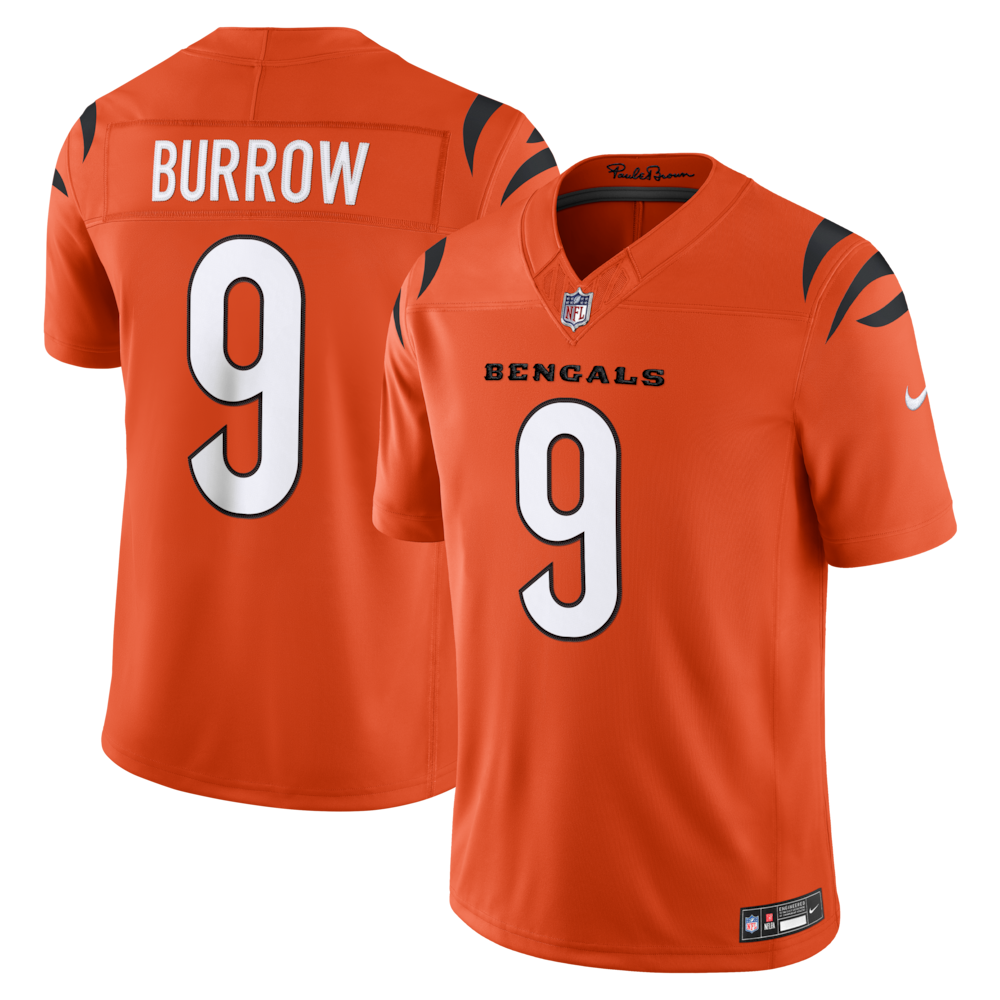 Cincinnati Bengals Merch - Men's Joe Burrow Alternate Vapor F.U.S.E. Stitched Limited Jersey, Orange 1 - Unicasport Cincinnati Bengals Merch - Men's Joe Burrow Alternate Vapor F.U.S.E. Stitched Limited Jersey, Orange