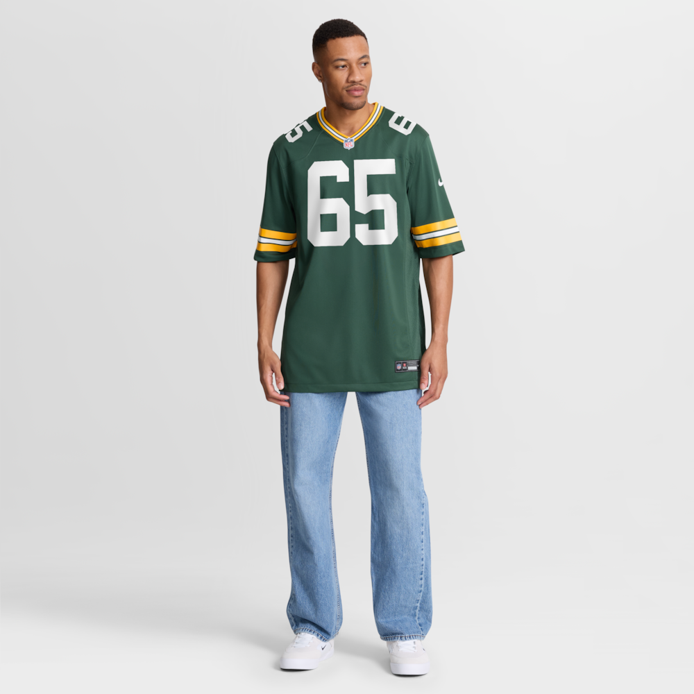 Green Bay Packers Merch - Men's Aaron Banks Team Game Jersey, Green 1 - Unicasport Green Bay Packers Merch - Men's Aaron Banks Team Game Jersey, Green