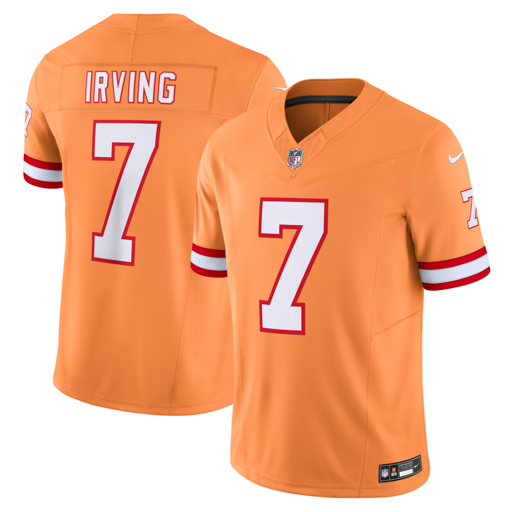 Tampa Bay Buccaneers Merch - Men's Bucky Irving Alternate 2 Throwback Vapor F.U.S.E. Limited Jersey, Orange For Adults 1 - Unicasport Tampa Bay Buccaneers Merch - Men's Bucky Irving Alternate 2 Throwback Vapor F.U.S.E. Limited Jersey, Orange For Adults