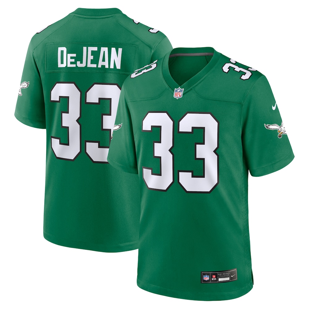 Philadelphia Eagles Merch - Men's Cooper DeJean Kelly Alternate Game Jersey, Green 1 - Unicasport Philadelphia Eagles Merch - Men's Cooper DeJean Kelly Alternate Game Jersey, Green