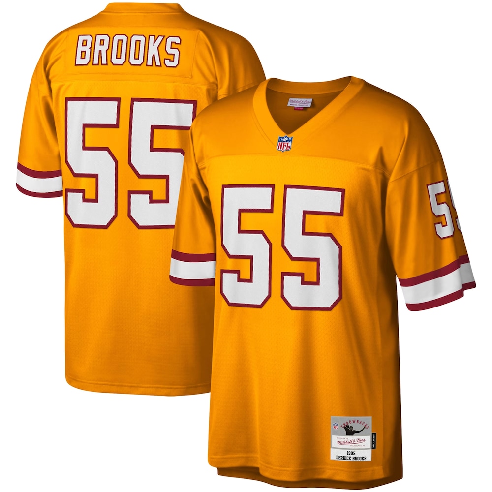 Tampa Bay Buccaneers Merch - Men's Derrick Brooks 1995 Legacy Retired Player Jersey, Big & Tall, Orange - Birthday Present For Football Fan 1 - Unicasport Tampa Bay Buccaneers Merch - Men's Derrick Brooks 1995 Legacy Retired Player Jersey, Big & Tall, Orange - Birthday Present For Football Fan