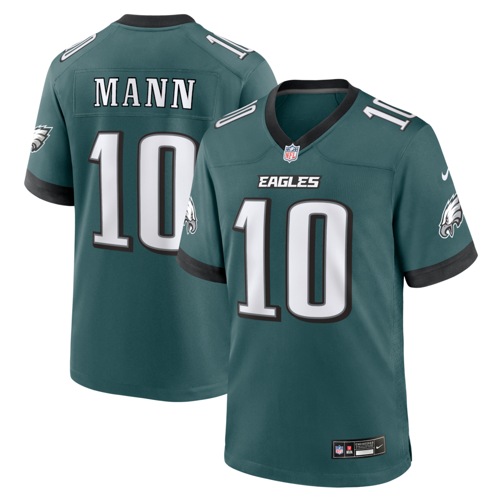 Philadelphia Eagles Merch - Men's Braden Mann Midnight Team Game Jersey, Green 1 - Unicasport Philadelphia Eagles Merch - Men's Braden Mann Midnight Team Game Jersey, Green