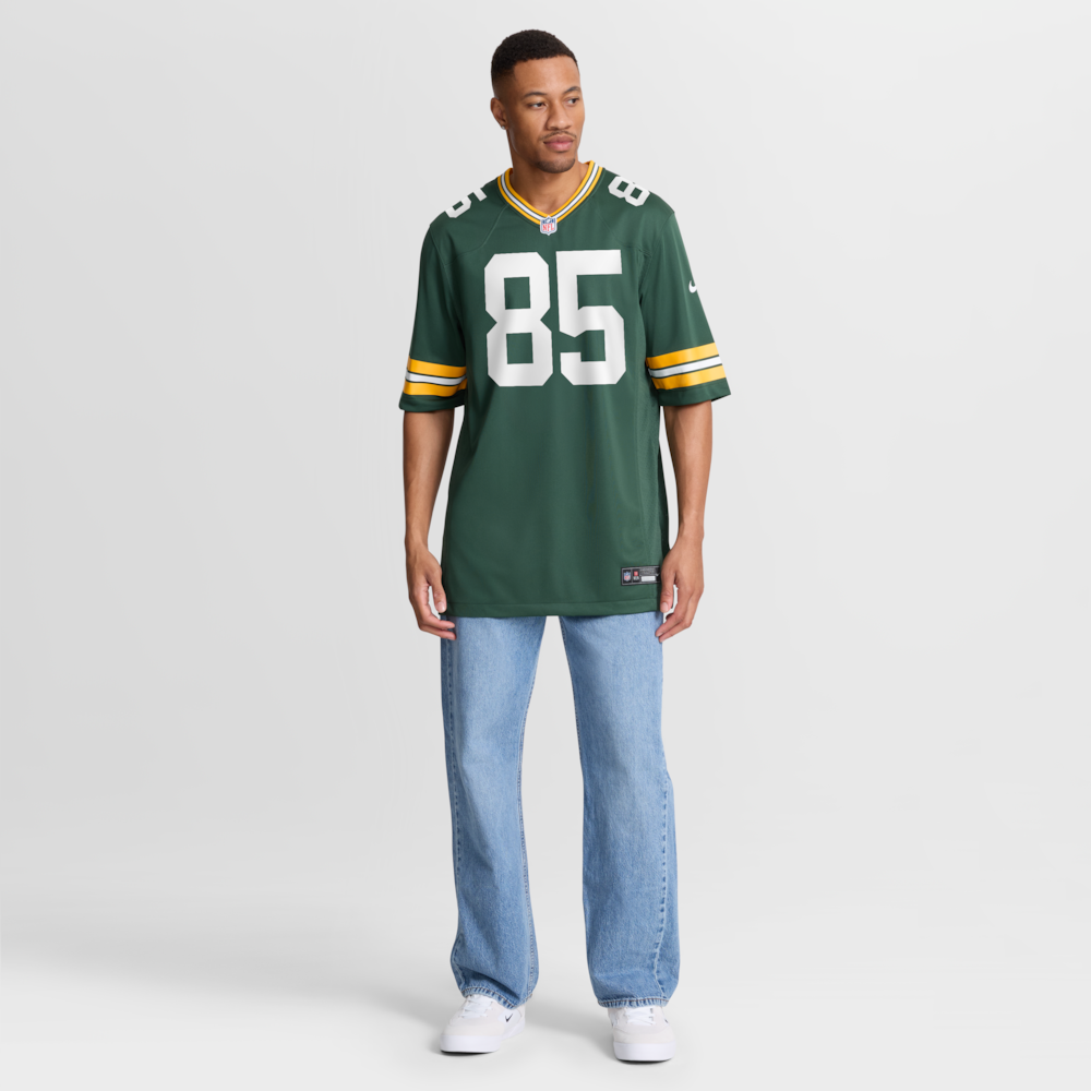 Green Bay Packers Merch - Men's Tucker Kraft Game Jersey, Green 1 - Unicasport Green Bay Packers Merch - Men's Tucker Kraft Game Jersey, Green