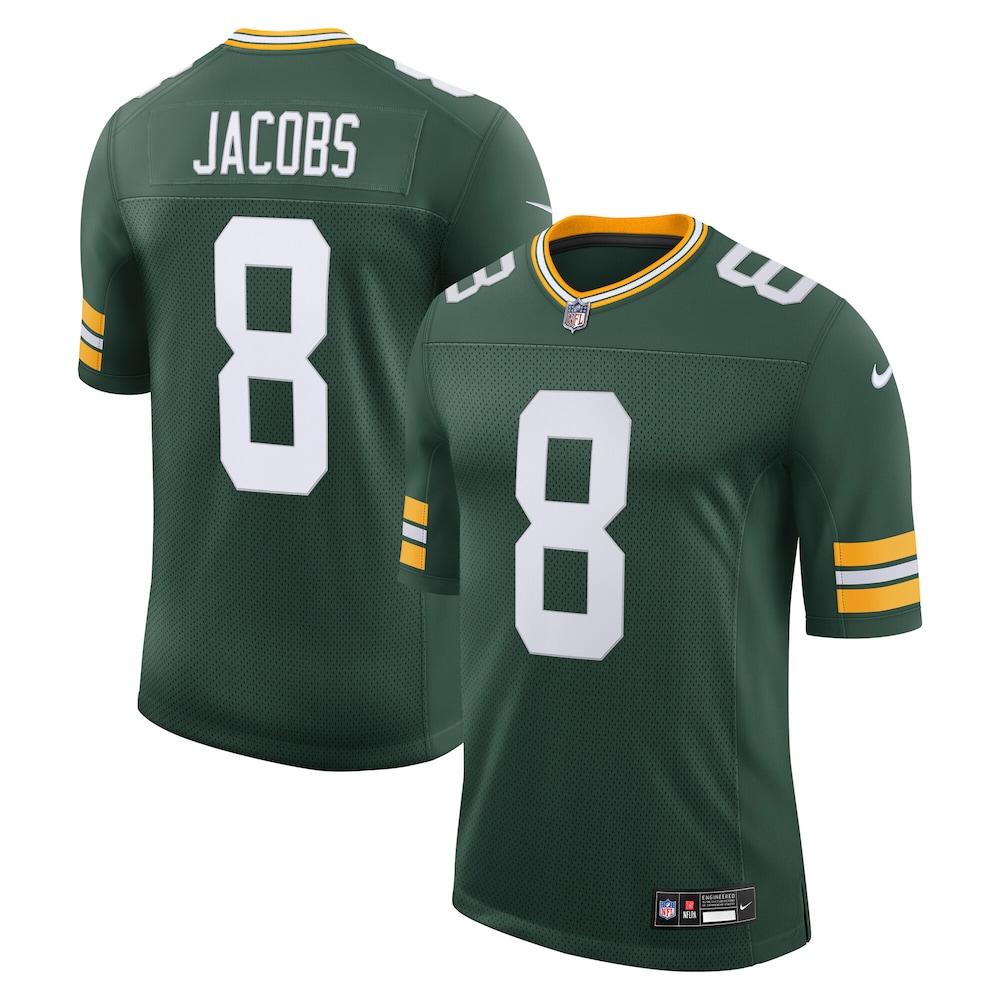 Green Bay Packers Merch - Men's Josh Jacobs Vapor Untouchable Stitched Limited Jersey, Green 1 - Unicasport Green Bay Packers Merch - Men's Josh Jacobs Vapor Untouchable Stitched Limited Jersey, Green