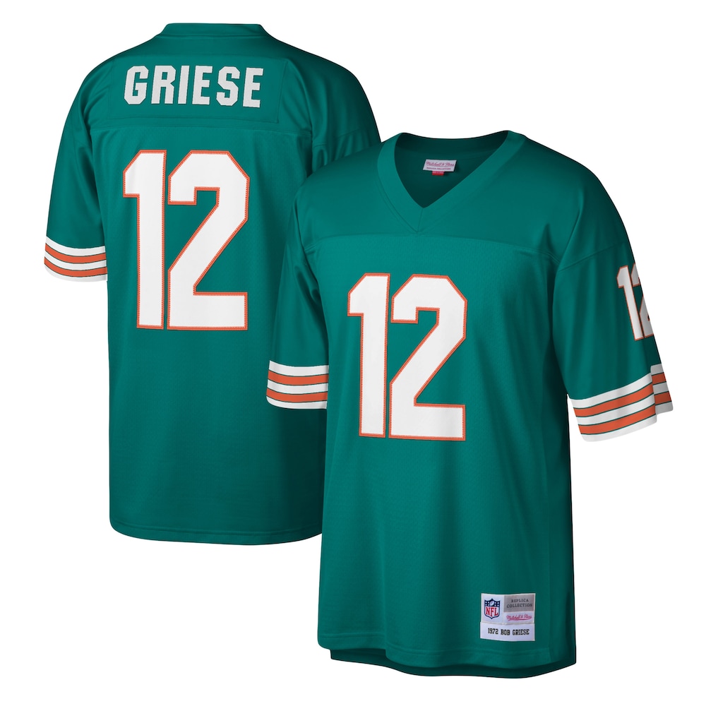 Miami Dolphins Merch - Men's Bob Griese Aqua Legacy Replica Jersey - Best Football Gift Ideas 1 - Unicasport Miami Dolphins Merch - Men's Bob Griese Aqua Legacy Replica Jersey - Best Football Gift Ideas