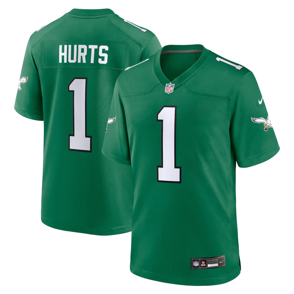 Philadelphia Eagles Merch - Men's Jalen Hurts Kelly Alternate Jersey, Green 1 - Unicasport Philadelphia Eagles Merch - Men's Jalen Hurts Kelly Alternate Jersey, Green