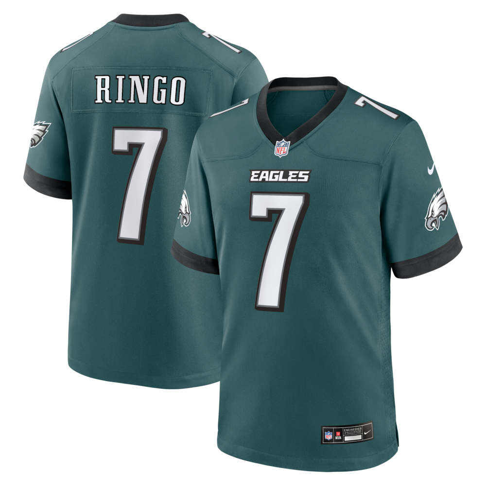 Philadelphia Eagles Merch - Men's Kelee Ringo Midnight Team Game Jersey, Green 1 - Unicasport Philadelphia Eagles Merch - Men's Kelee Ringo Midnight Team Game Jersey, Green