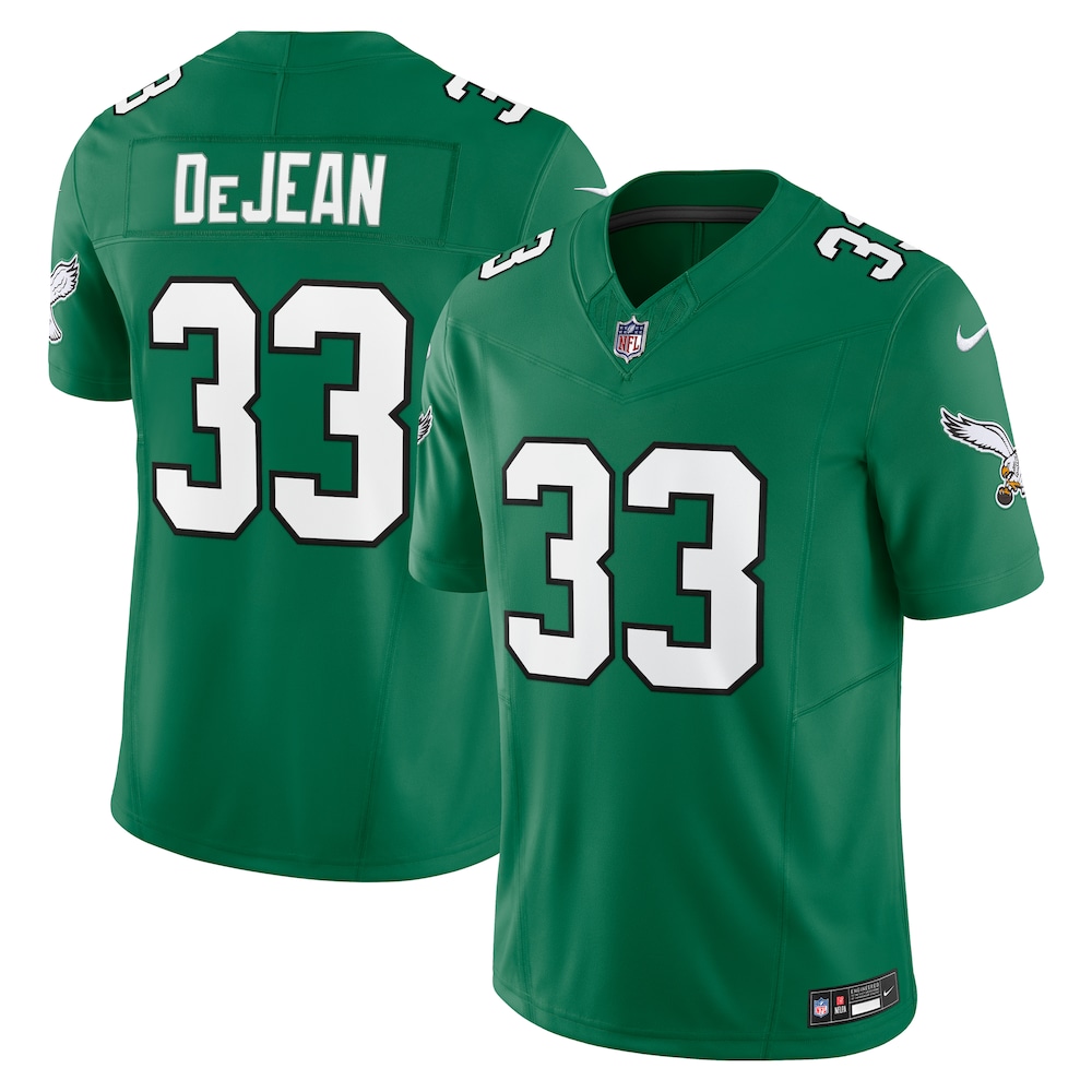 Philadelphia Eagles Merch - Men's Cooper DeJean Kelly Alternate 2 Vapor F.U.S.E. Limited Jersey, Green 1 - Unicasport Philadelphia Eagles Merch - Men's Cooper DeJean Kelly Alternate 2 Vapor F.U.S.E. Limited Jersey, Green