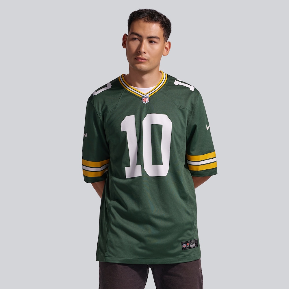 Green Bay Packers Merch - Men's Jordan Love Player Game Jersey, Greens For Men 1 - Unicasport Green Bay Packers Merch - Men's Jordan Love Player Game Jersey, Greens For Men