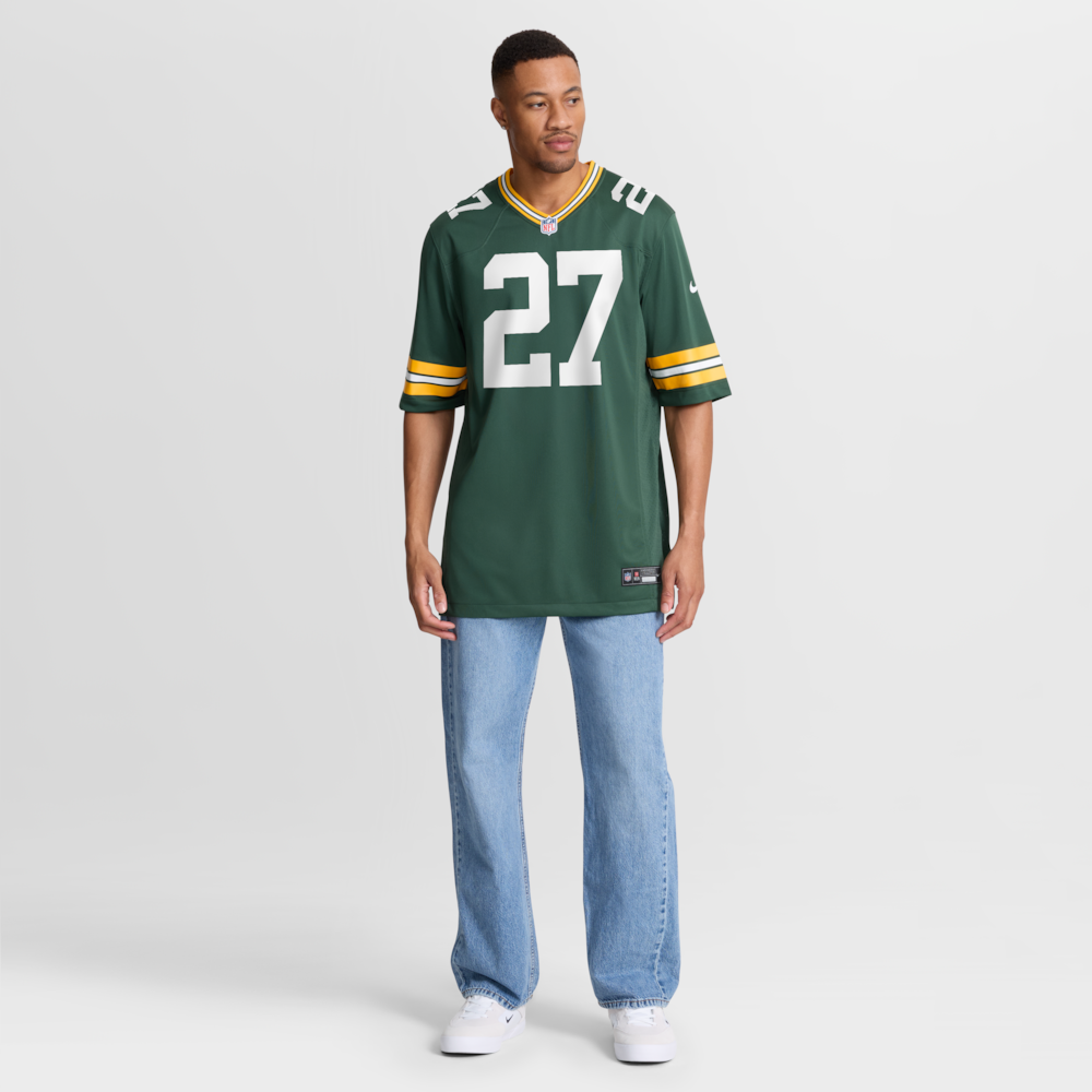 Green Bay Packers Merch - Men's Kitan Oladapo Game Jersey, Green