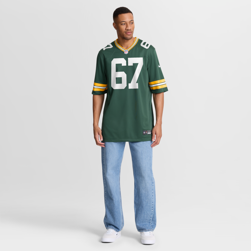 Green Bay Packers Merch - Men's Donovan Jennings Team Game Jersey, Green - Best Birthday Gift For Football Lovers 1 - Unicasport Green Bay Packers Merch - Men's Donovan Jennings Team Game Jersey, Green - Best Birthday Gift For Football Lovers