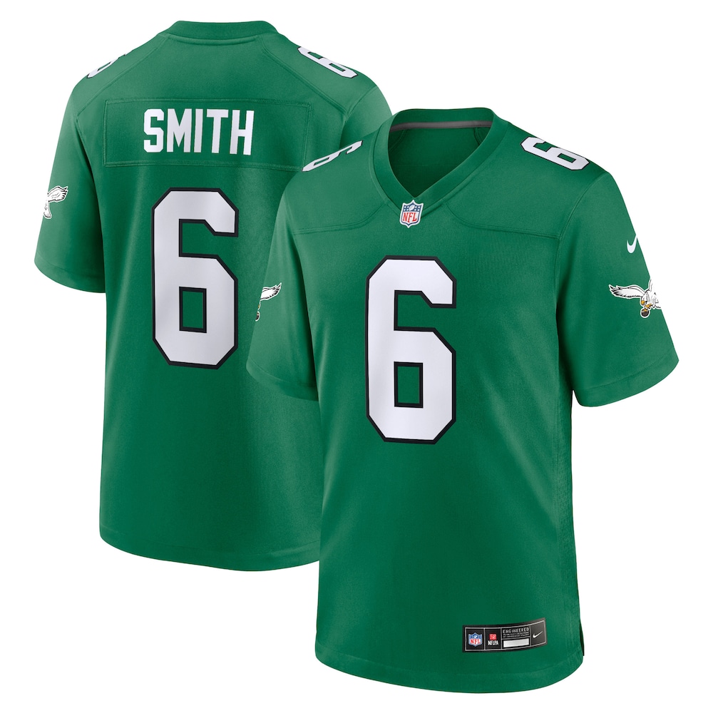 Philadelphia Eagles Merch - Men's DeVonta Smith Kelly Alternate Jersey, Green 1 - Unicasport Philadelphia Eagles Merch - Men's DeVonta Smith Kelly Alternate Jersey, Green