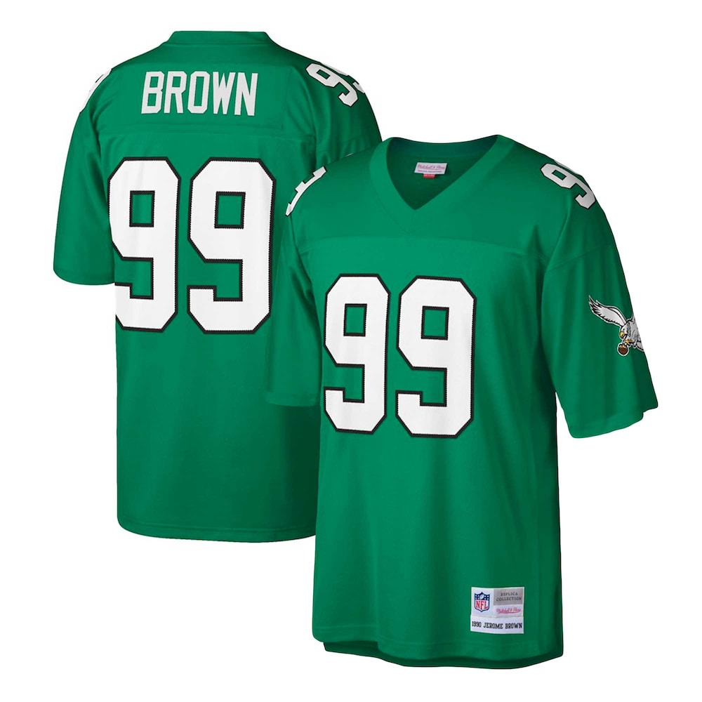 Philadelphia Eagles Merch - Men's Jerome Kelly 1990 Retired Player Replica Jersey, Big & Tall, Green Brown - American Football Gift Ideas 1 - Unicasport Philadelphia Eagles Merch - Men's Jerome Kelly 1990 Retired Player Replica Jersey, Big & Tall, Green Brown - American Football Gift Ideas