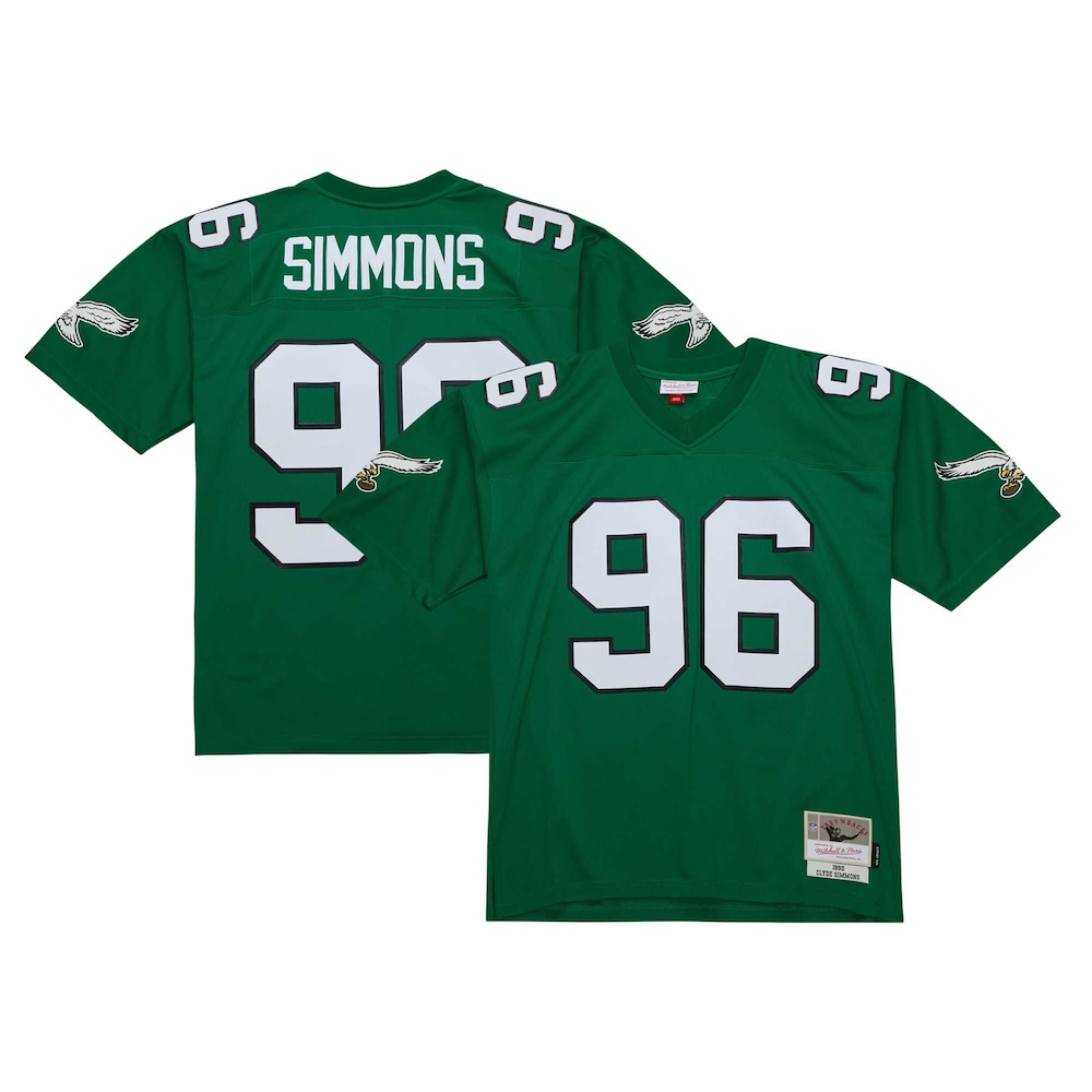 Philadelphia Eagles Merch - Men's Clyde Simmons Kelly Legacy Replica Jersey, Green 1 - Unicasport Philadelphia Eagles Merch - Men's Clyde Simmons Kelly Legacy Replica Jersey, Green