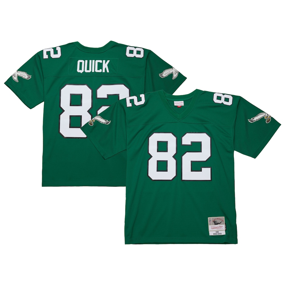 Philadelphia Eagles Merch - Men's Mike Quick Kelly Legacy Replica Jersey, Green - Presents For Football Fans 1 - Unicasport Philadelphia Eagles Merch - Men's Mike Quick Kelly Legacy Replica Jersey, Green - Presents For Football Fans