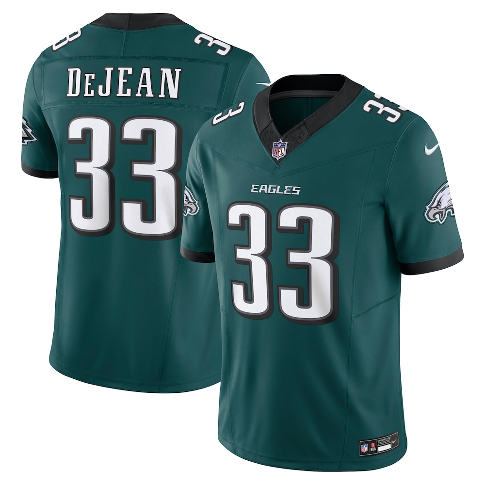 Philadelphia Eagles Merch - Men's Cooper DeJean Midnight Team Vapor F.U.S.E. Limited Jersey, Green  - Cool Football Gifts