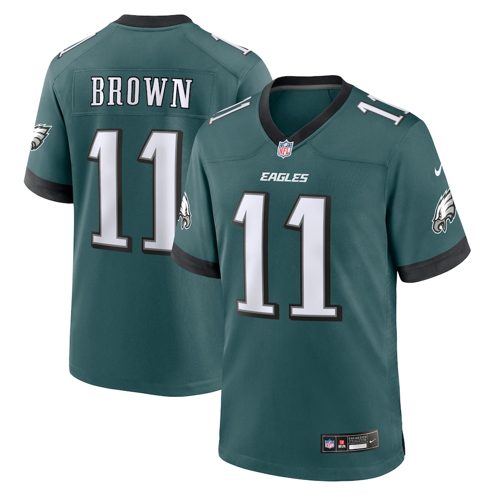 Philadelphia Eagles Merch - Men's A.J. Midnight Team Game Jersey, Green Brown 1 - Unicasport Philadelphia Eagles Merch - Men's A.J. Midnight Team Game Jersey, Green Brown