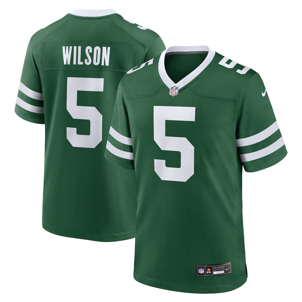 New York Jets Merch - Men's Garrett Wilson Legacy Game Jersey, Green 1 - Unicasport New York Jets Merch - Men's Garrett Wilson Legacy Game Jersey, Green