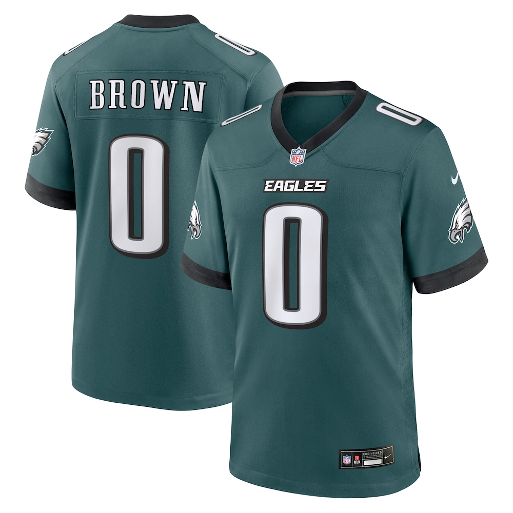 Philadelphia Eagles Merch - Men's Marquise Midnight Team Game Jersey, Green Brown 1 - Unicasport Philadelphia Eagles Merch - Men's Marquise Midnight Team Game Jersey, Green Brown