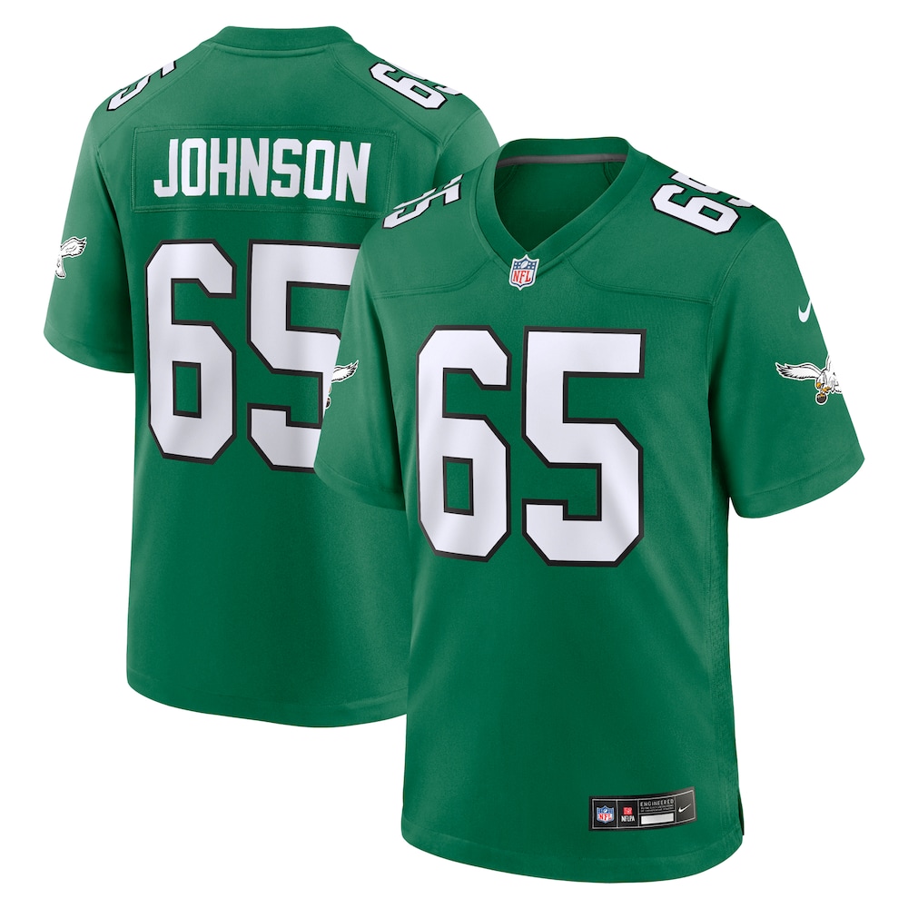 Philadelphia Eagles Merch - Men's Lane Johnson Kelly Alternate Game Jersey, Green 1 - Unicasport Philadelphia Eagles Merch - Men's Lane Johnson Kelly Alternate Game Jersey, Green