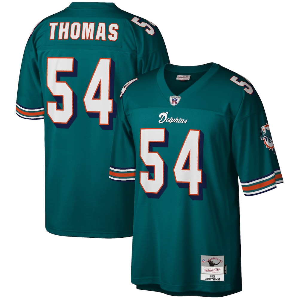 Miami Dolphins Merch - Men's Zach Thomas Aqua Legacy Replica Jersey - Gift Ideas For Football Lovers 1 - Unicasport Miami Dolphins Merch - Men's Zach Thomas Aqua Legacy Replica Jersey - Gift Ideas For Football Lovers