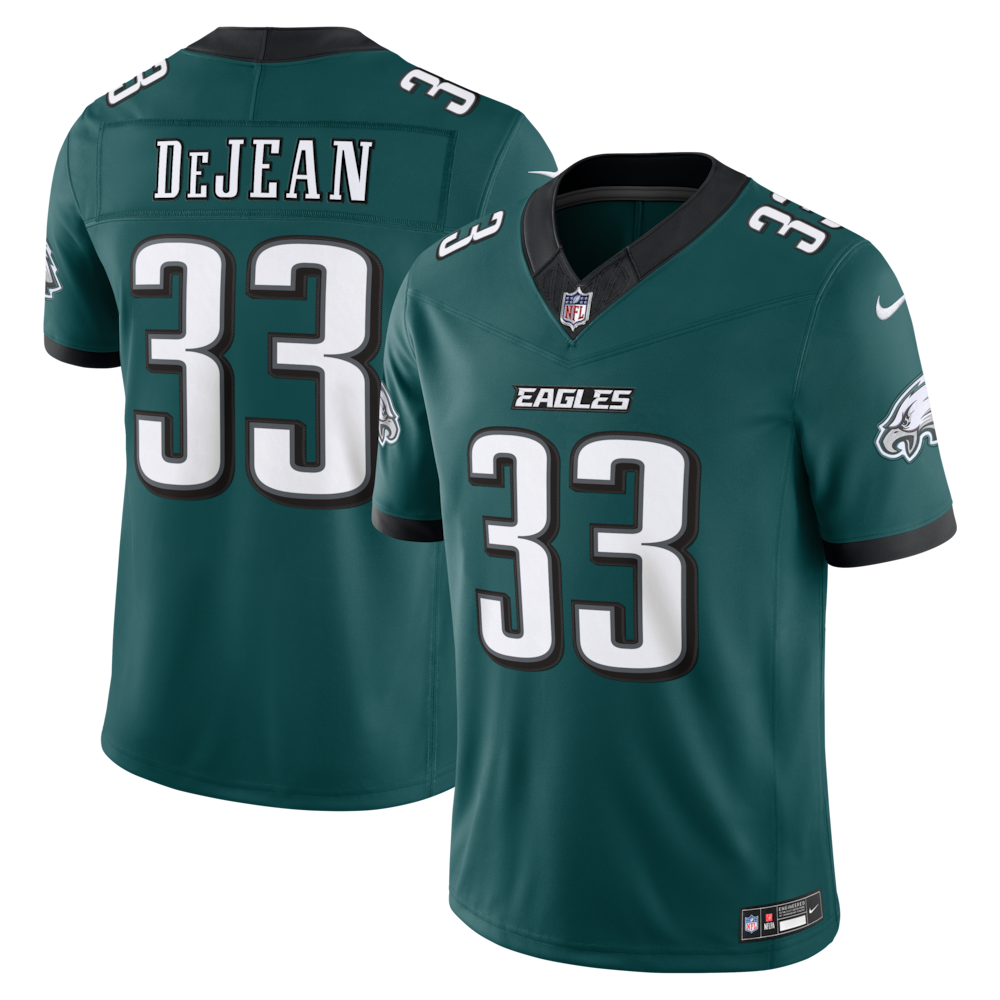 Philadelphia Eagles Merch - Men's Cooper DeJean Midnight Team Vapor F.U.S.E. Stitched Limited Jersey, Green 1 - Unicasport Philadelphia Eagles Merch - Men's Cooper DeJean Midnight Team Vapor F.U.S.E. Stitched Limited Jersey, Green