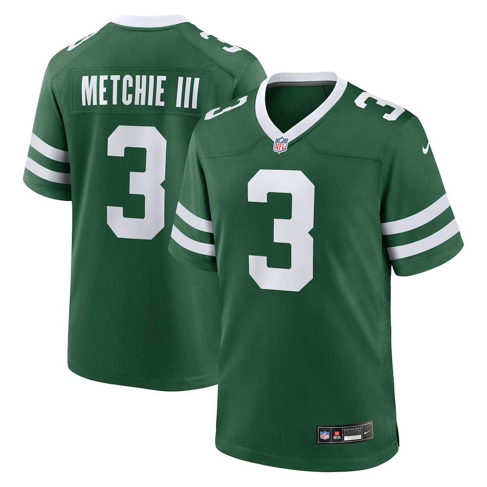 New York Jets Merch - Men's John Metchie III Legacy Team Game Jersey, Green 1 - Unicasport New York Jets Merch - Men's John Metchie III Legacy Team Game Jersey, Green