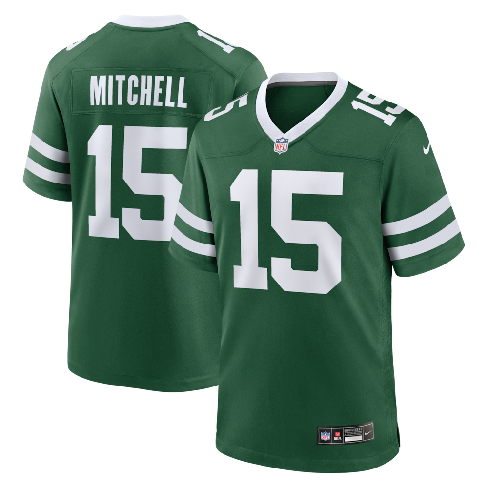 New York Jets Merch - Men's Adonai Mitchell Legacy Team Game Jersey, Green 1 - Unicasport New York Jets Merch - Men's Adonai Mitchell Legacy Team Game Jersey, Green