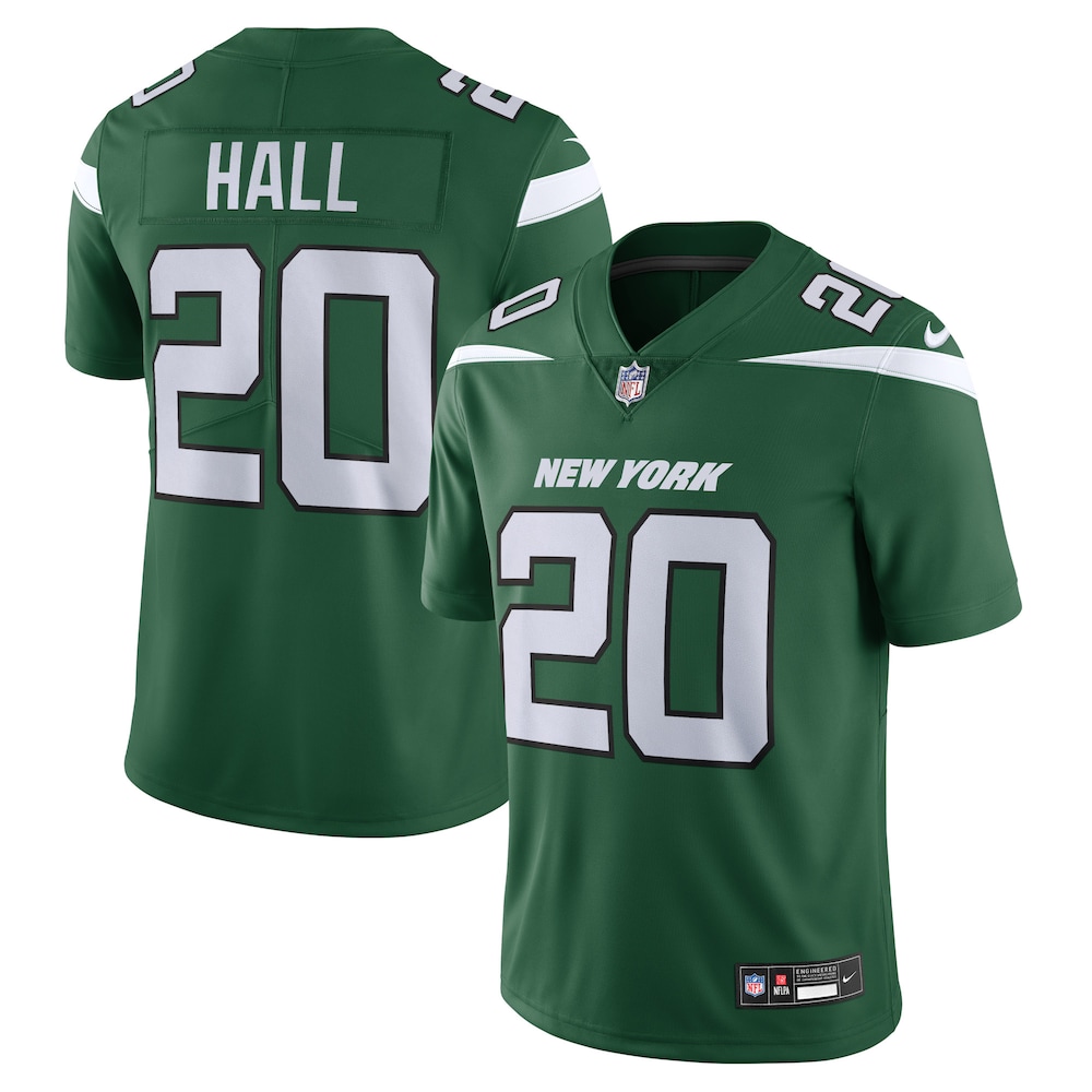 New York Jets Merch - Men's Breece Hall Gotham Vapor Untouchable Limited Jersey, Green