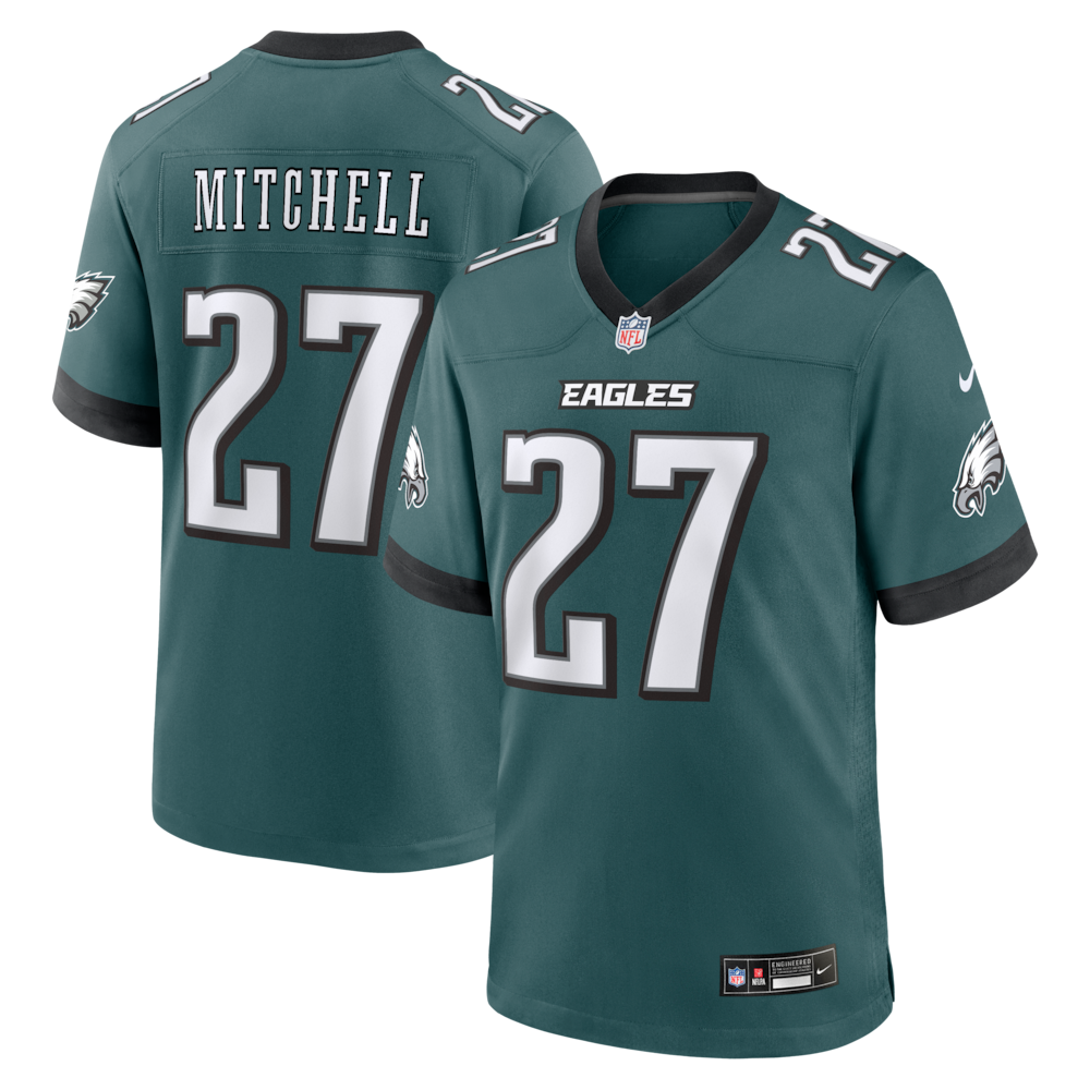 Philadelphia Eagles Merch - Men's Quinyon Mitchell Midnight Team Game Jersey, Green - Best Birthday Gift For Football Lovers 1 - Unicasport Philadelphia Eagles Merch - Men's Quinyon Mitchell Midnight Team Game Jersey, Green - Best Birthday Gift For Football Lovers