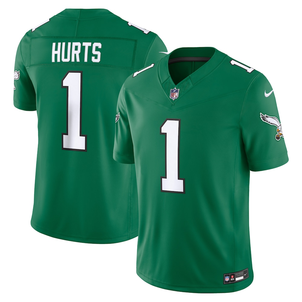 Philadelphia Eagles Merch - Men's Jalen Hurts Kelly Alternate Vapor F.U.S.E. Stitched Limited Jersey, Green 1 - Unicasport Philadelphia Eagles Merch - Men's Jalen Hurts Kelly Alternate Vapor F.U.S.E. Stitched Limited Jersey, Green