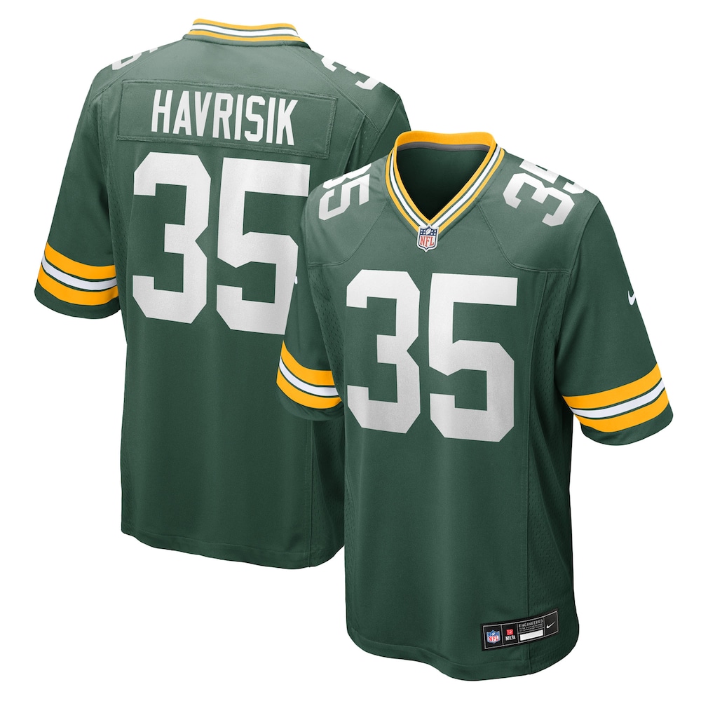 Green Bay Packers Merch - Men's Lucas Havrisik Team Game Jersey, Green - Best Presents For Football Fans 1 - Unicasport Green Bay Packers Merch - Men's Lucas Havrisik Team Game Jersey, Green - Best Presents For Football Fans