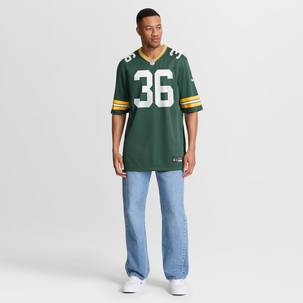 Green Bay Packers Merch - Men's Kamal Hadden Team Game Jersey, Green - Football Gifts For Men 1 - Unicasport Green Bay Packers Merch - Men's Kamal Hadden Team Game Jersey, Green - Football Gifts For Men